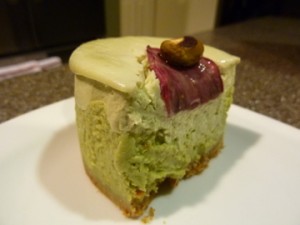 Pistachio Rose Cheesecake