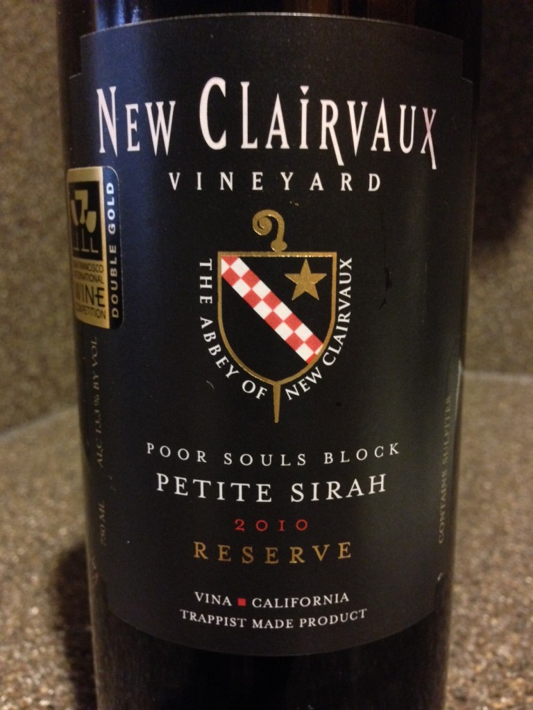 Wine of the Week: 2010 New Clairvaux Petite Sirah