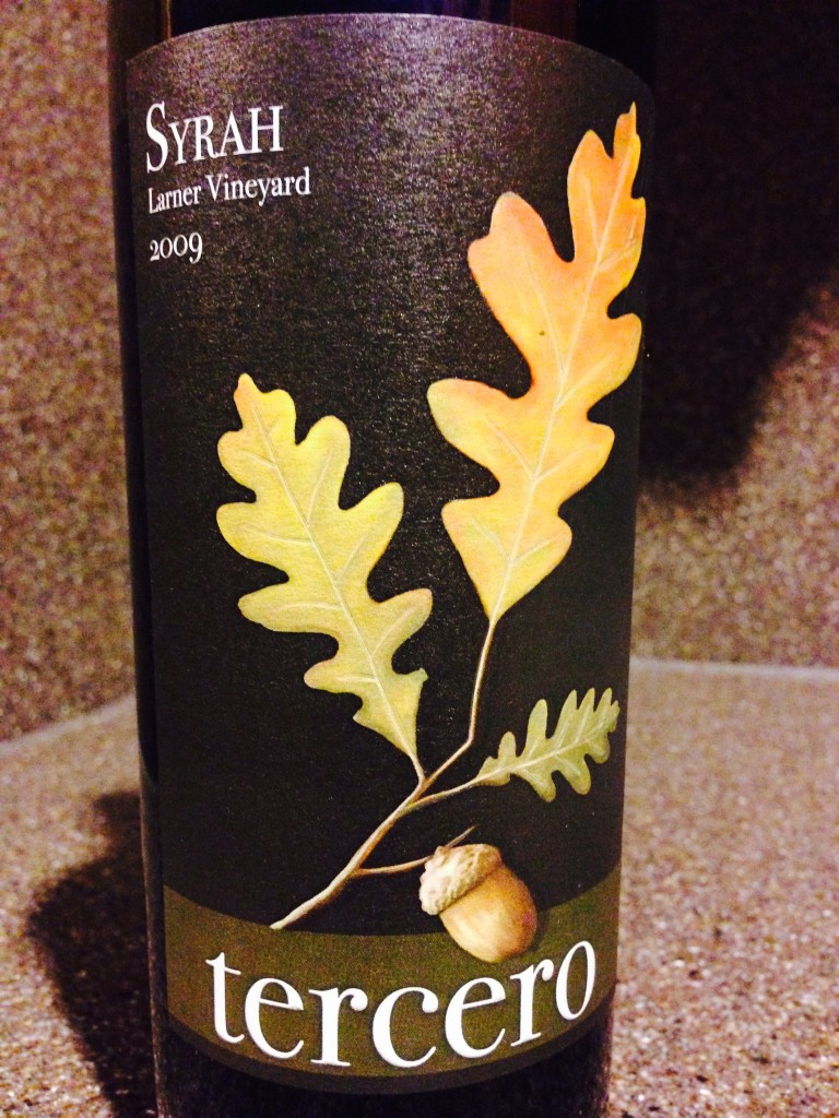 Wine of the Week; 2009 Tercero Syrah Larner Vineyard