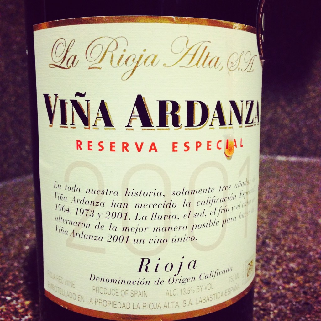 Wine of the Week; 2001 Vina Ardanza