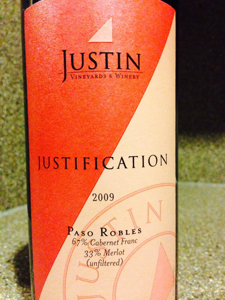2009 Justin Vineyards & Winery Justification