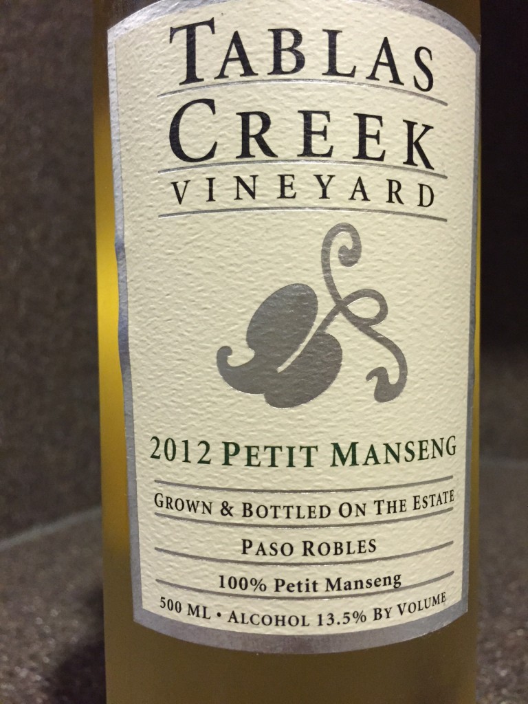 Wine of the Week; 2012 Tablas Creek Petit Manseng