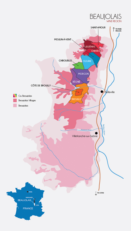 Beaujolais wine region, courtesy of discoverbeaujolais.com
