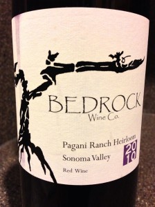 Wine of the Week; 2010 Bedrock Wine Co. Heirloom Wine Pagani Ranch