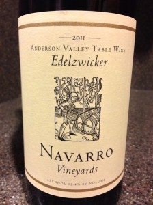 Wine of the Week; 2011 Navarro Vineyards Edelzwicker