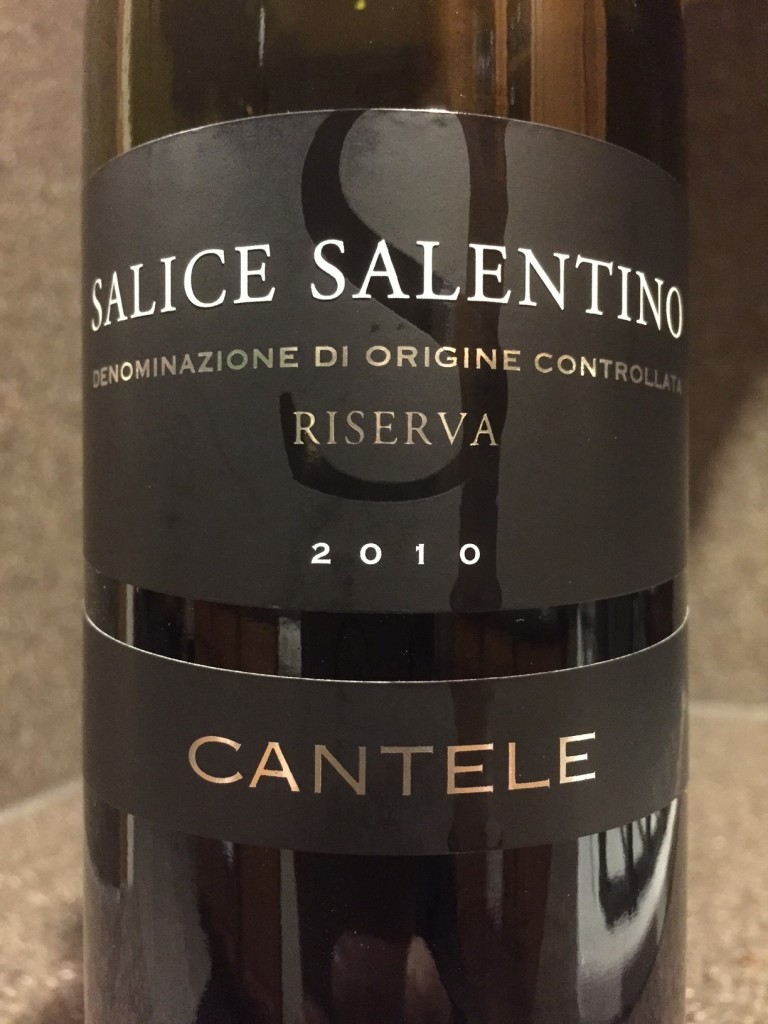 Wine of the Week; 2010 Cantele Salice Salentino