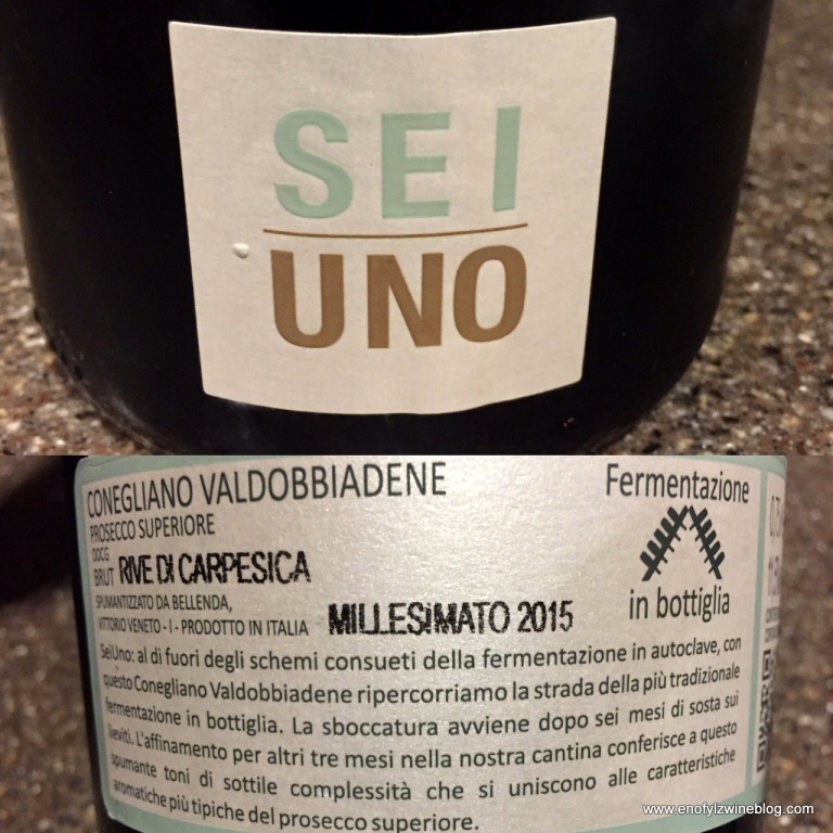 Aside from undergoing second fermentation in bottle ("Rifermentato In Botteglia"), this comes from a "Rive" in the Conegliano region!
