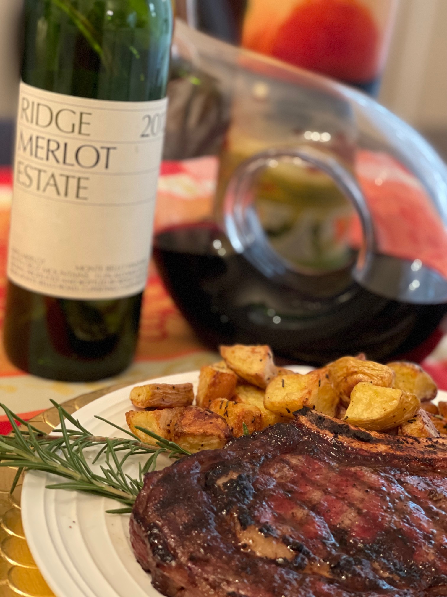 2012 Ridge Estate Merlot + Reverse Sear Ribeye Steak #WinePW | ENOFYLZ Wine  Blog